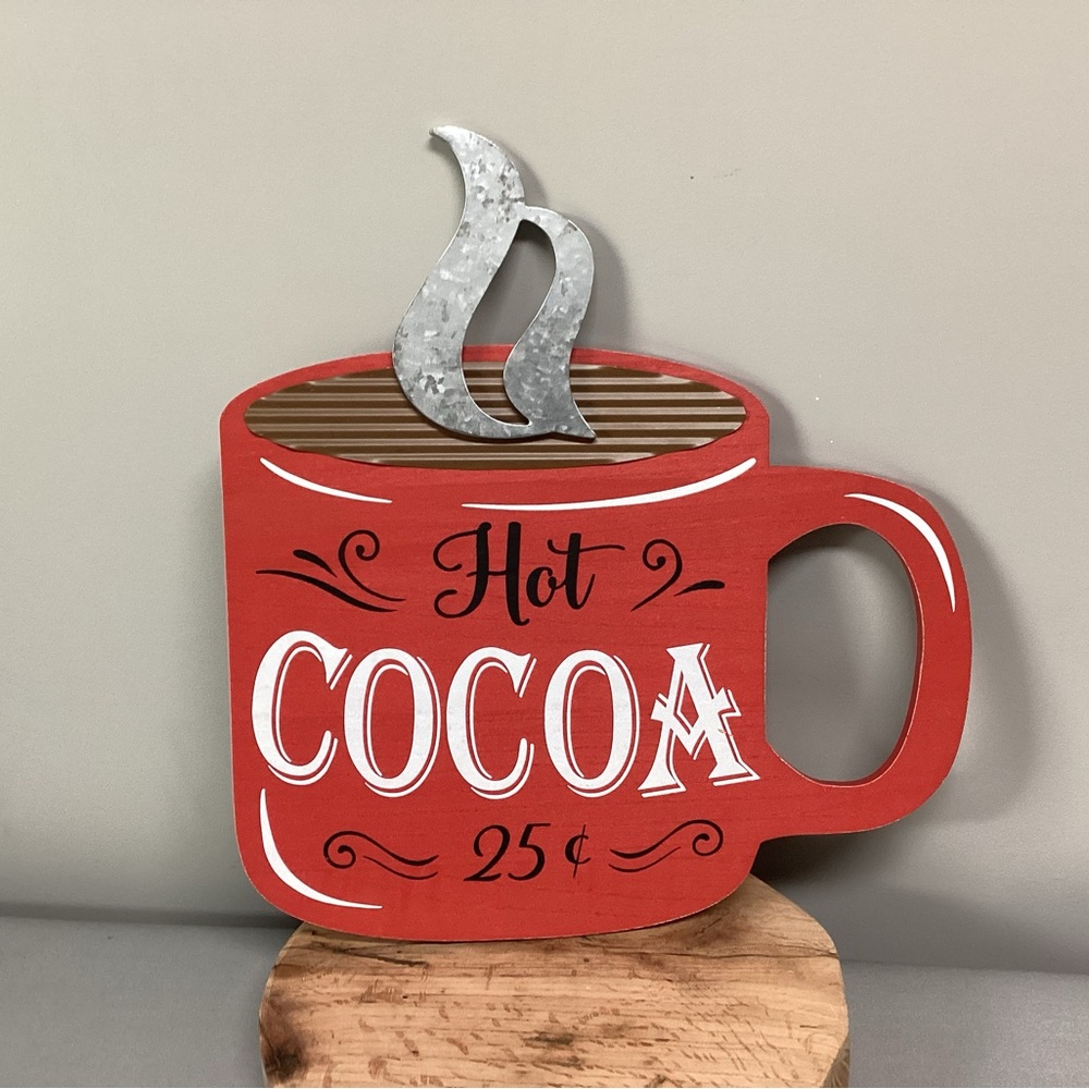 Hot Cocoa Wall Decor In Like New Condition - Colorful - Huge - Restaurant Sign - Picture 2 of 13